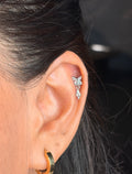 Butterfly Hanging Stud for Helix or Upper lobe and Flat