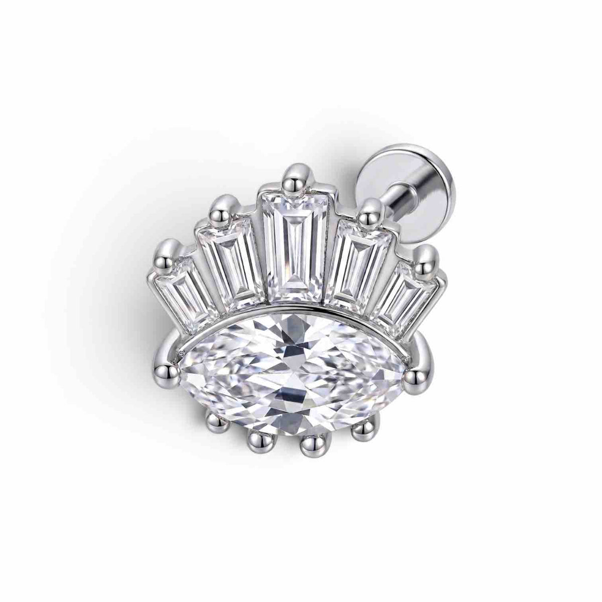 Eye Shape Surgical Steel Stud – Lobe & Conch