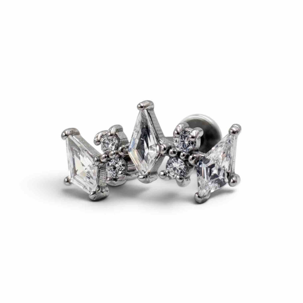 Crown stud for helix and conch